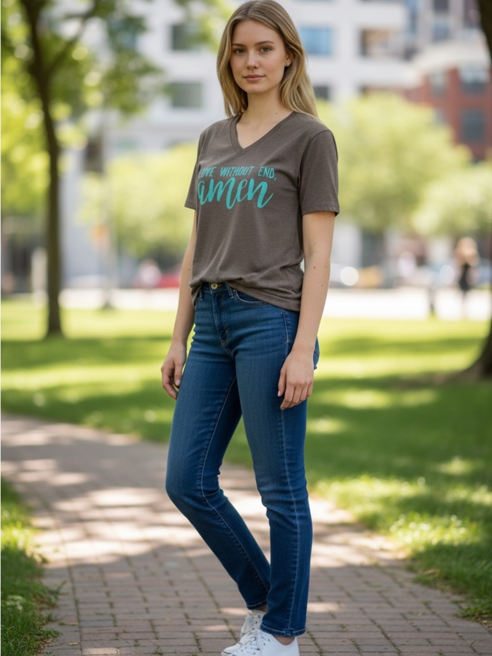 LOVE WITHOUT END, AMEN Graphic Tee – NWOT